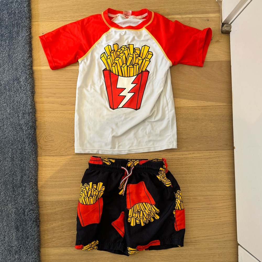 Appaman swim trunk and rash guard set Size 4T
